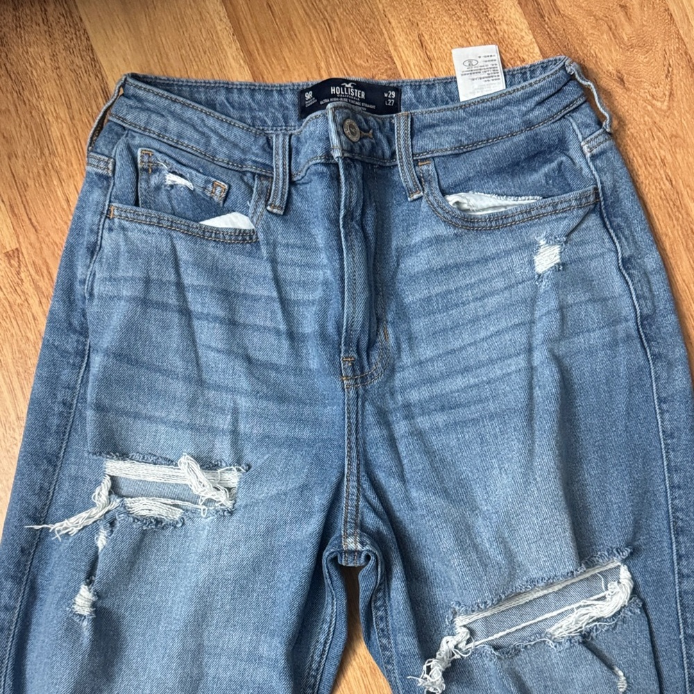 Hollister Light Blue Ripped Jeans